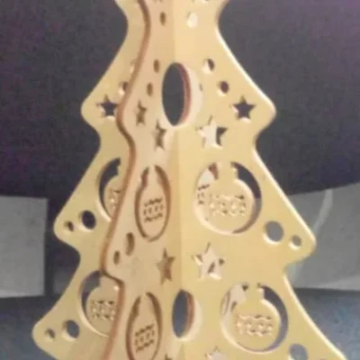3D Christmas Tree Ornament CNC DXF SVG Free Download CNC laser cut design