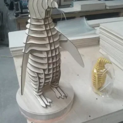 3D Penguin Puzzle CNC DXF SVG Free Download CNC laser cut design