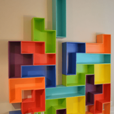 3D Tetris Blocks Puzzle Wall Art CNC DXF SVG Free Download CNC laser cut design