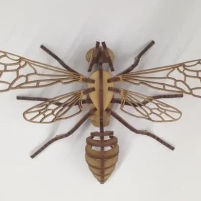 3D Wasp Insect Model CNC DXF SVG Free Download CNC laser cut design