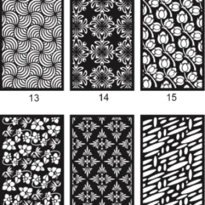 6 Decorative Panel Pattern Set CNC DXF SVG Free Download CNC laser cut design
