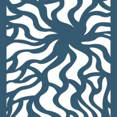 Abstract Flame Wave Pattern CNC DXF SVG Free Download CNC laser cut design