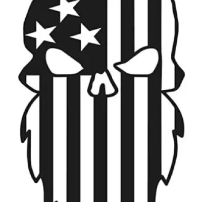 American Flag Skull CNC DXF SVG Free Download CNC laser cut design