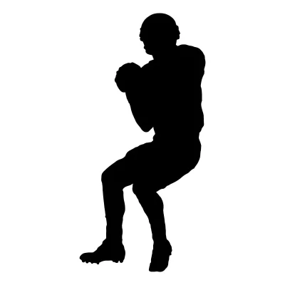 American Football Player Silhouette CNC DXF SVG Free Download CNC laser cut design