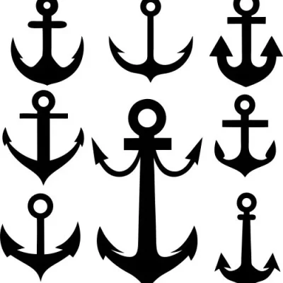 Anchor Collection Nautical CNC DXF SVG Free Download CNC laser cut design