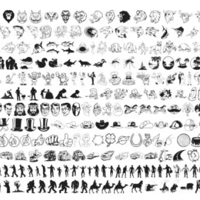 Ancient Hieroglyphs Symbol Collection CNC DXF SVG Free Download CNC laser cut design