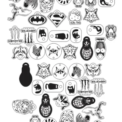 Animal Sticker Collection CNC DXF SVG Free Download CNC laser cut design