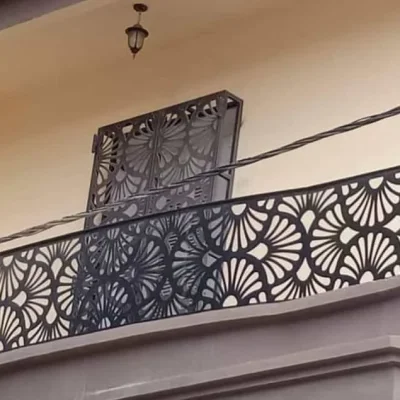 Art Deco Fan Pattern Balcony Railing CNC DXF SVG Free Download CNC laser cut design