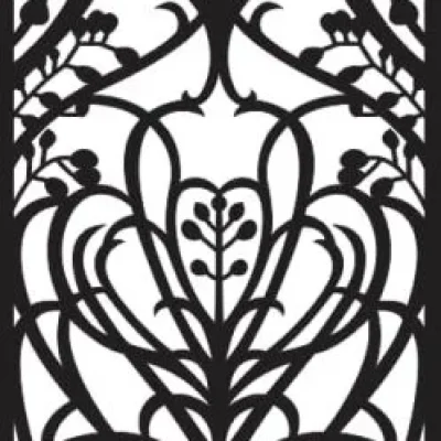 Art Nouveau Floral Panel CNC DXF SVG Free Download CNC laser cut design