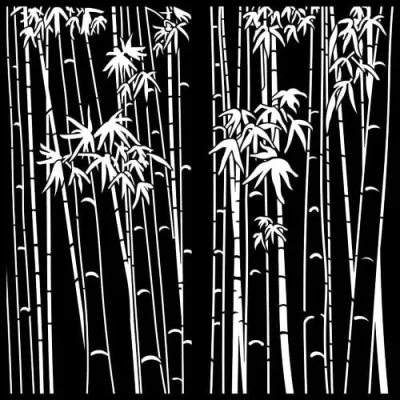 Bamboo Forest Wall Art CNC DXF SVG Free Download CNC laser cut design
