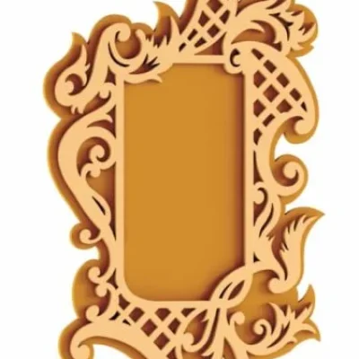 Baroque Picture Frame CNC DXF SVG Free Download CNC laser cut design