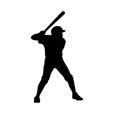 Baseball Batter Silhouette CNC DXF SVG Free Download CNC laser cut design