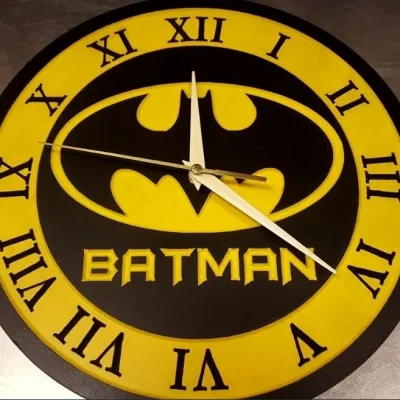 Batman Clock Wall Art CNC DXF SVG Free Download CNC laser cut design