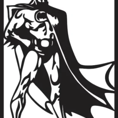 Batman Superhero Silhouette CNC DXF SVG Free Download CNC laser cut design