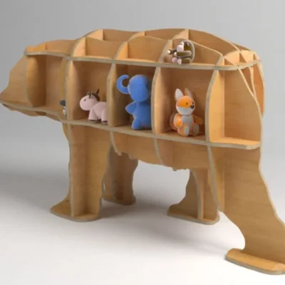 Bear Shelf CNC DXF SVG Free Download CNC laser cut design