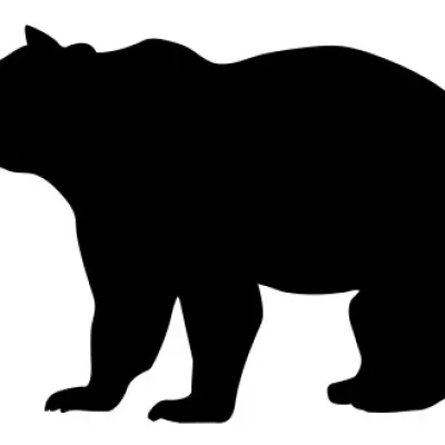 Bear Silhouette Animal CNC DXF SVG Free Download CNC laser cut design