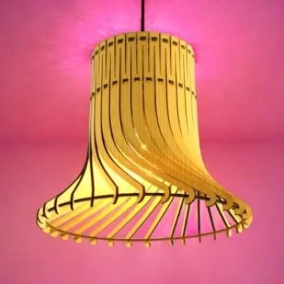 Bell Shape Pendant Light Lampshade CNC DXF SVG Free Download CNC laser cut design