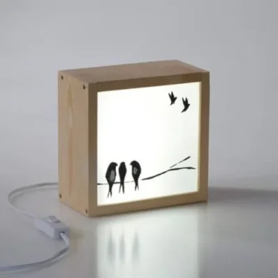 Bird Silhouette Light Box CNC DXF SVG Free Download CNC laser cut design