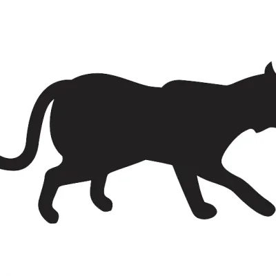 Black Cat Silhouette CNC DXF SVG Free Download CNC laser cut design
