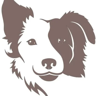Border Collie Dog Portrait CNC DXF SVG Free Download CNC laser cut design