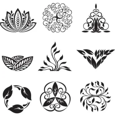 Botanical Leaf Collection CNC DXF SVG Free Download CNC laser cut design