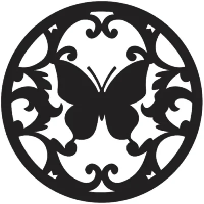 Butterfly Circle Decorative CNC DXF SVG Free Download CNC laser cut design