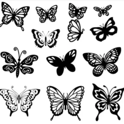 Butterfly Collection Set CNC DXF SVG Free Download CNC laser cut design