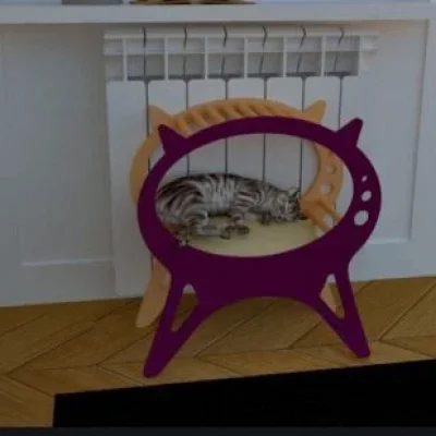 Cat Bed Stand Pet Furniture CNC DXF SVG Free Download CNC laser cut design