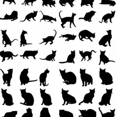 Cat Silhouettes Collection CNC DXF SVG Free Download CNC laser cut design