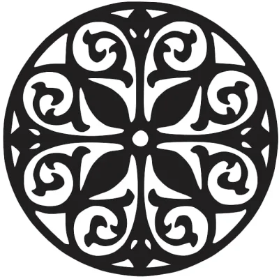 Celtic Flower Mandala 8-Petal CNC DXF SVG Free Download CNC laser cut design
