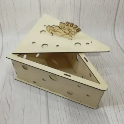 Cheese Wedge Box Container CNC DXF SVG Free Download CNC laser cut design