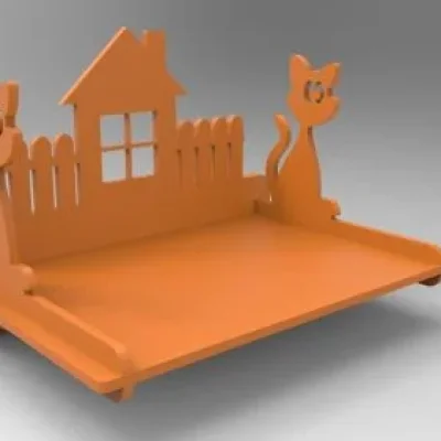 Children Toy Tray House Fence CNC DXF SVG Free Download CNC laser cut design