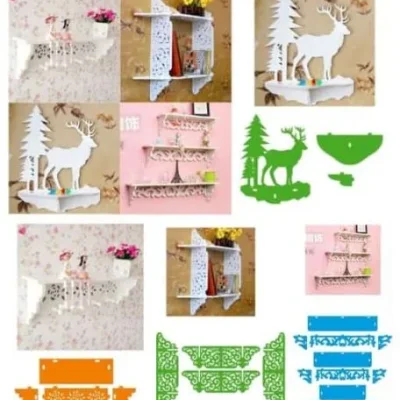 Christmas Deer Shelves Gift Box CNC DXF SVG Free Download CNC laser cut design
