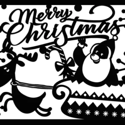 Christmas Holiday Decorative Panel CNC DXF SVG Free Download CNC laser cut design