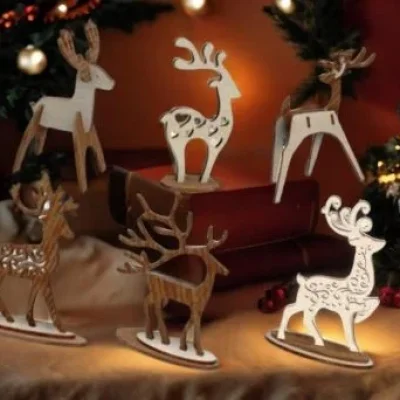 Christmas Reindeer Stand Decoration CNC DXF SVG Free Download CNC laser cut design