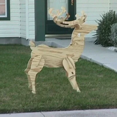 Christmas Reindeer Yard Decoration CNC DXF SVG Free Download CNC laser cut design
