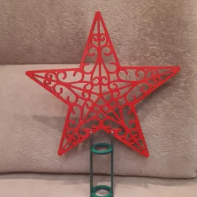 Christmas Star Tree Topper CNC DXF SVG Free Download CNC laser cut design