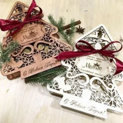 Christmas Tree Gift Box CNC DXF SVG Free Download CNC laser cut design