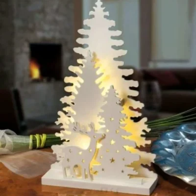 Christmas Tree LED Light Display CNC DXF SVG Free Download CNC laser cut design