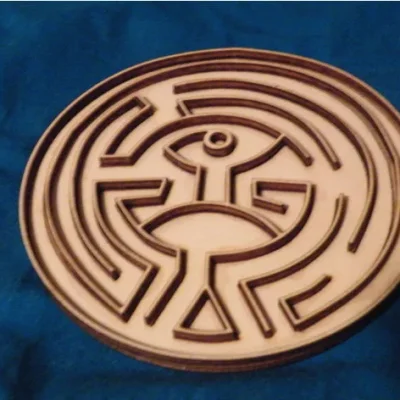 Circular Maze Puzzle CNC DXF SVG Free Download CNC laser cut design