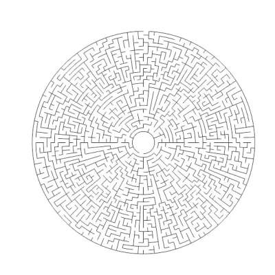 Circular Radial Maze CNC DXF SVG Free Download CNC laser cut design