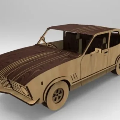 Classic Muscle Car 3D Model CNC DXF SVG Free Download CNC laser cut design
