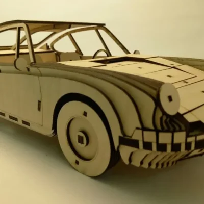 Classic Sports Car 3D Model CNC DXF SVG Free Download CNC laser cut design