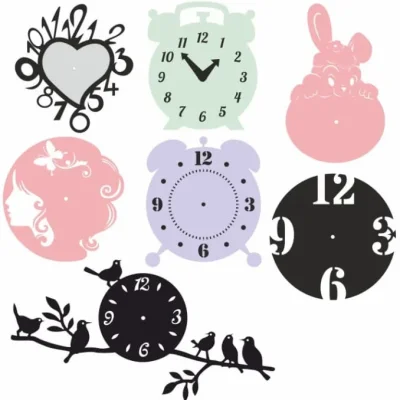 Clock Design Collection CNC DXF SVG Free Download CNC laser cut design