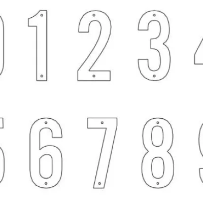 Complete Number Set 0-9 CNC DXF SVG Free Download CNC laser cut design