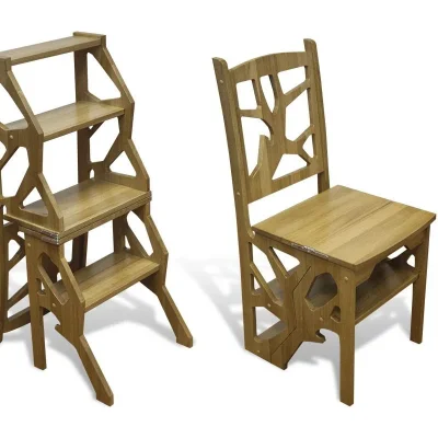 Convertible Step Chair Ladder CNC DXF SVG Free Download CNC laser cut design