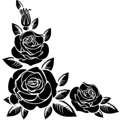 Corner Rose Bouquet CNC DXF SVG Free Download CNC laser cut design