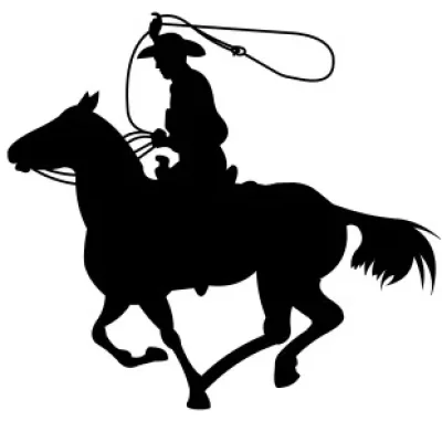 Cowboy Horse Lasso Silhouette CNC DXF SVG Free Download CNC laser cut design