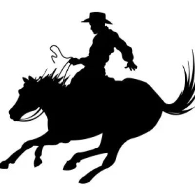 Cowboy Horse Rider Silhouette CNC DXF SVG Free Download CNC laser cut design