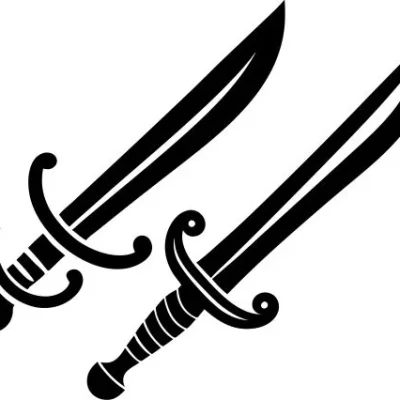 Crossed Pirate Swords CNC DXF SVG Free Download CNC laser cut design